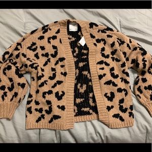 Abercrombie Leopard Cardigan